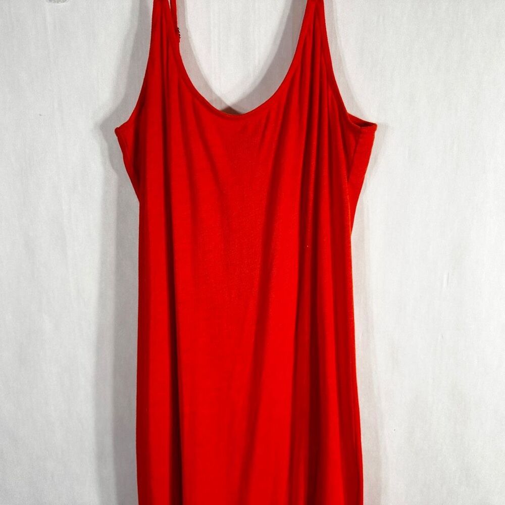 J Crew Medium Dress Strappy‎ Knit Midi Vibrant Orange Spaghetti Strap Sun 107 - Picture 9 of 16